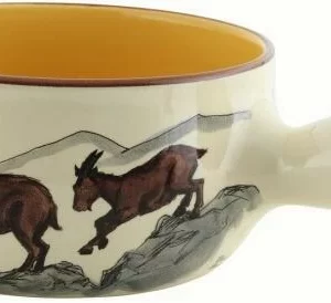 Besorgen 🧨 Kuhn Rikon Caquelon Steinbock Rand Dunkelbraun ø 20cm 🤩 8