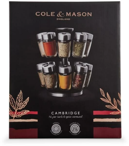 Besorgen 🥰 Cole & Mason Cambridge Gewürzkarussell, 16 Gläser 😉 18