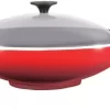 Brandneu 🧨 Le Creuset Wok Aus Gusseisen Mit Glasdeckel In Kirschrot, 36 Cm 🔥 5