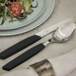 Auslauf 🥰 Victorinox Swiss Modern Besteck-Set Mit Tomatenmessern, 12-teilig, Schwarz 🌟 10