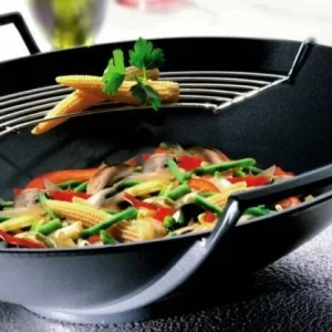 Brandneu 🧨 Le Creuset Wok Aus Gusseisen Mit Glasdeckel In Kirschrot, 36 Cm 🔥 9